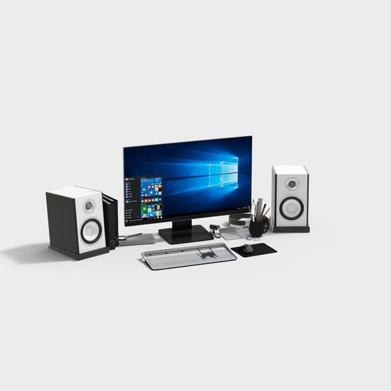 Modern Computer Combination 3D Model - Efficient Design