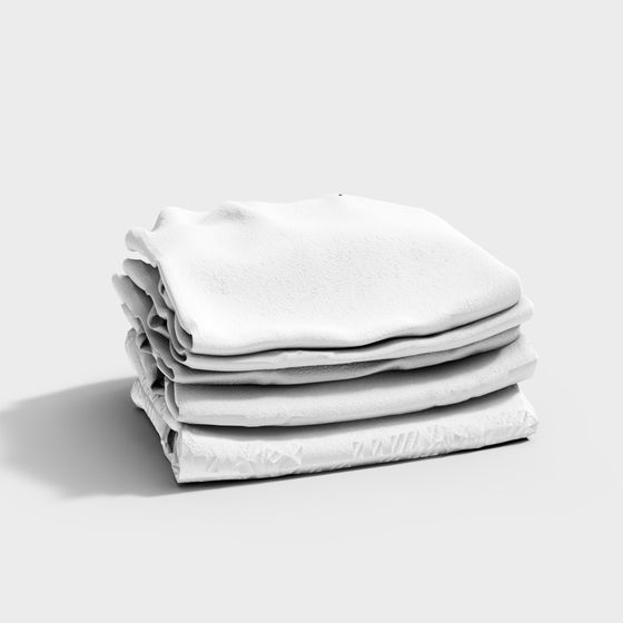 Soft Towels Stack 3D model for Creative Projects