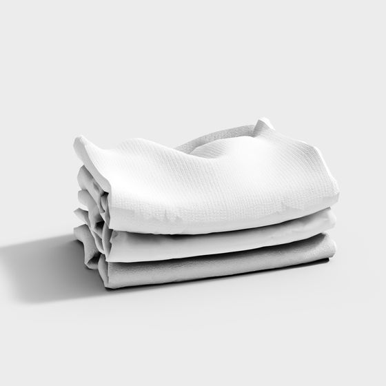 Elegant Stacked Towels 3D Model for Creative Projects