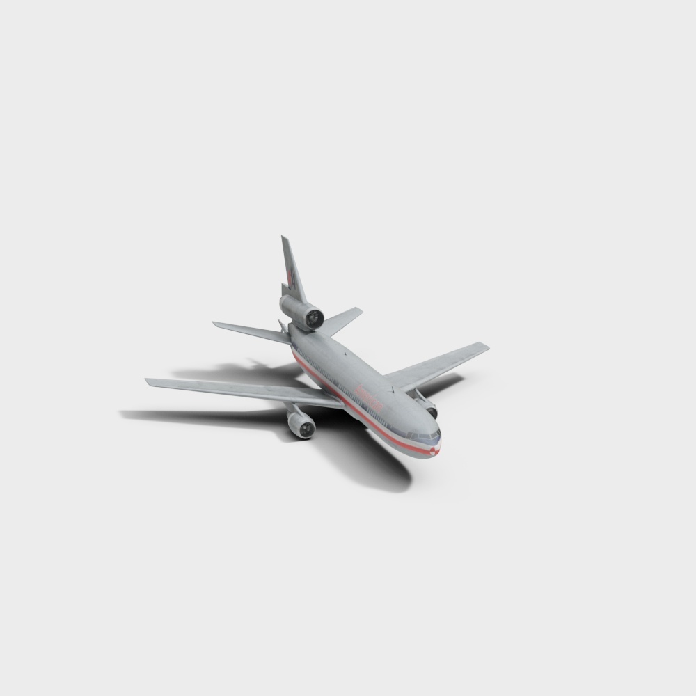 Modern Low-Polygon Airplane 3D model