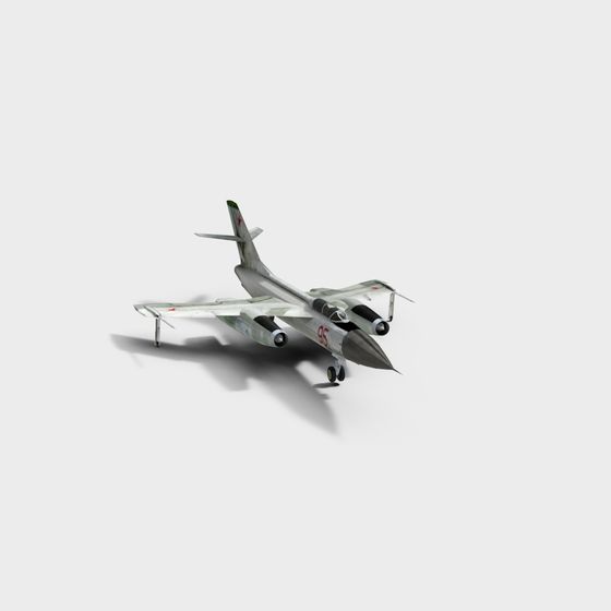 Low Polygon Military Fighter Jet 3D Model