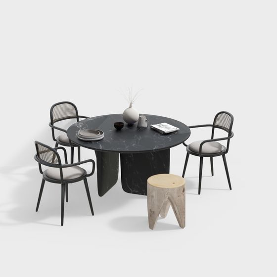 Chic Dining Set for Modern Urban Spaces 3D model