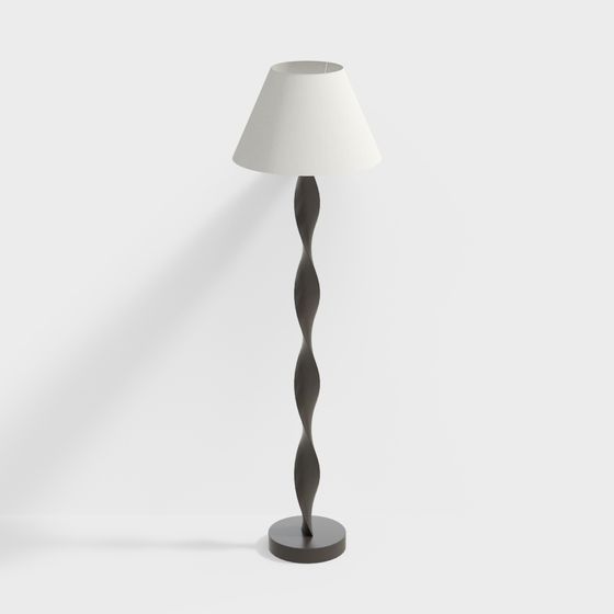 Elegant Spiral Lamp 3D model for Modern Interiors