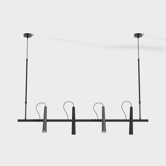 Đèn spotlight ống dọc màu đen hiện đại