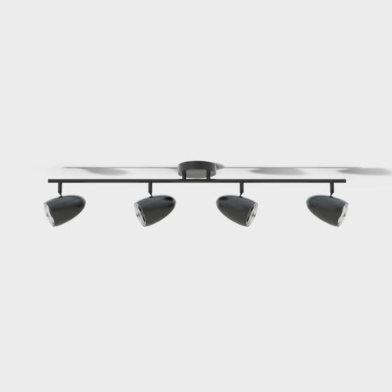 Minimalist Track Light 3D model for Modern Interiors