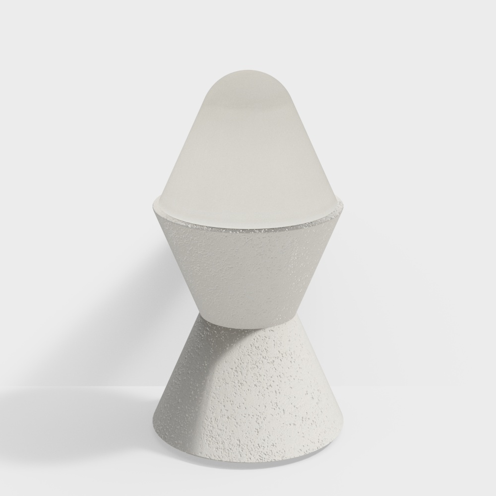 Concrete Sculpture 3D Model – Geometric Concrete Texture