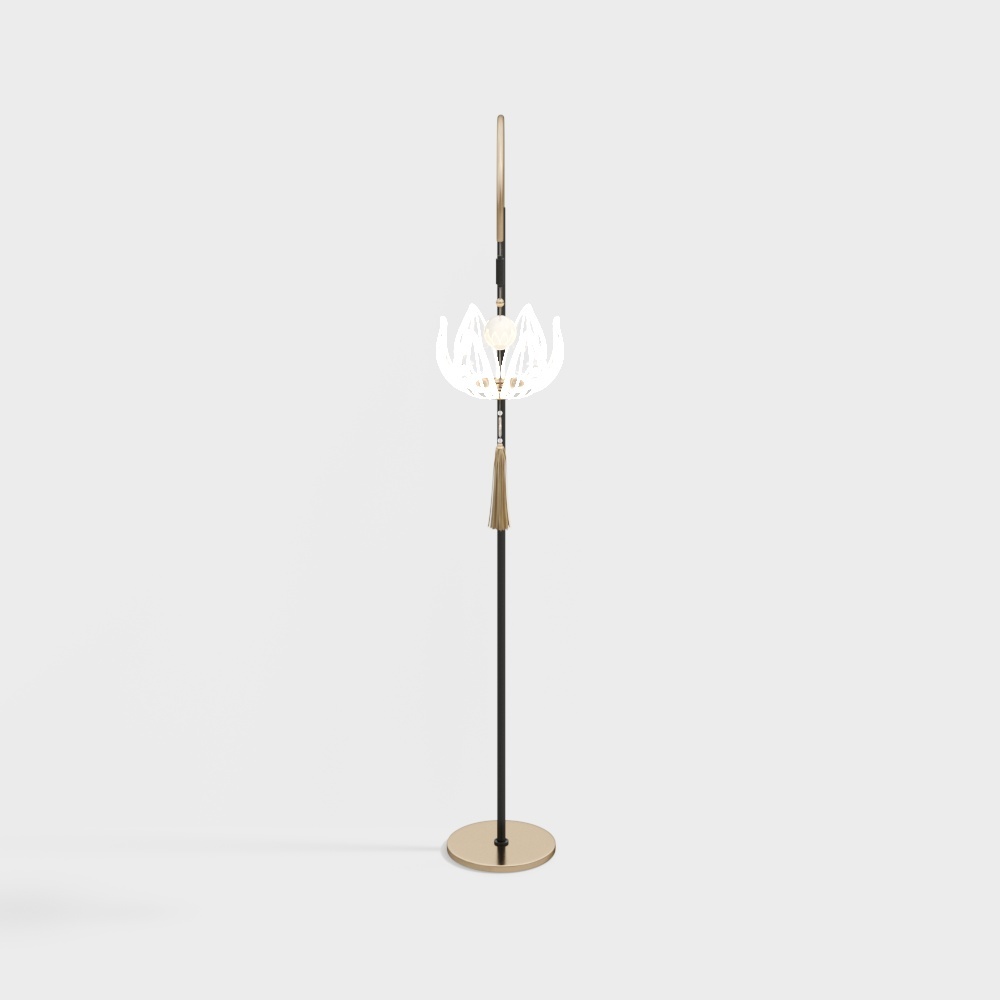 New Chinese style lotus floor lamp