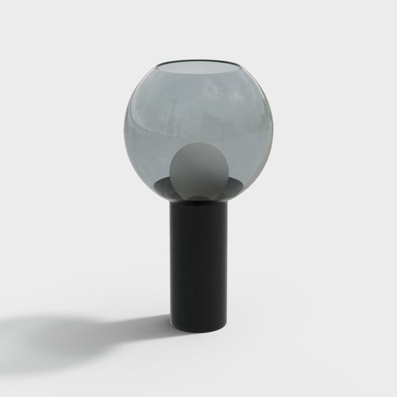 Modern Black Table Lamp 3D model for Creative Use