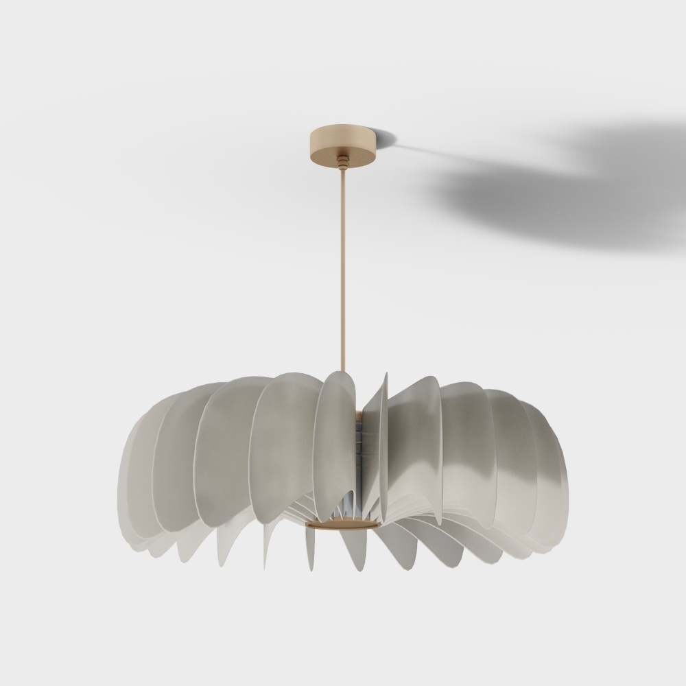 Elegant Low-Polygon Chandelier 3D Model – Modern Lighting Fixture