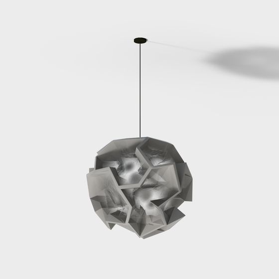 Geometric Low-Poly Pendant Light 3D model