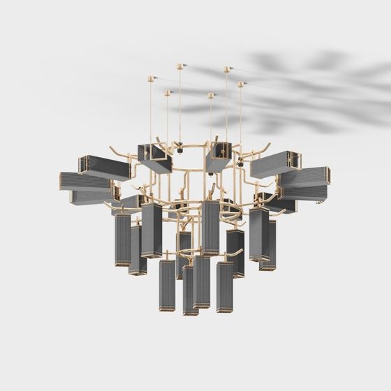 Urban Skyline Chandelier 3D model