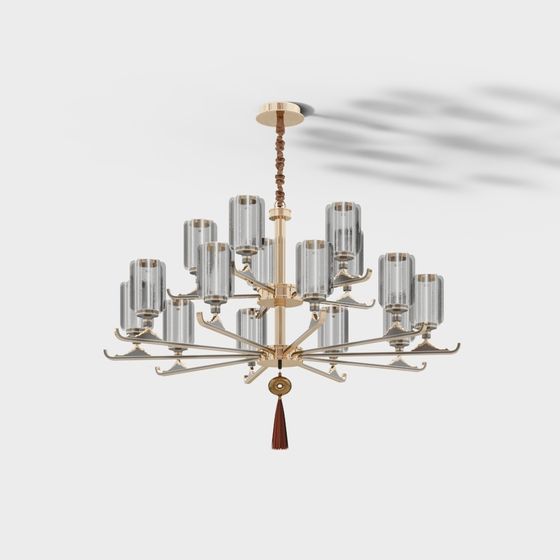 Elegance Chandelier 3D model for Modern Interiors