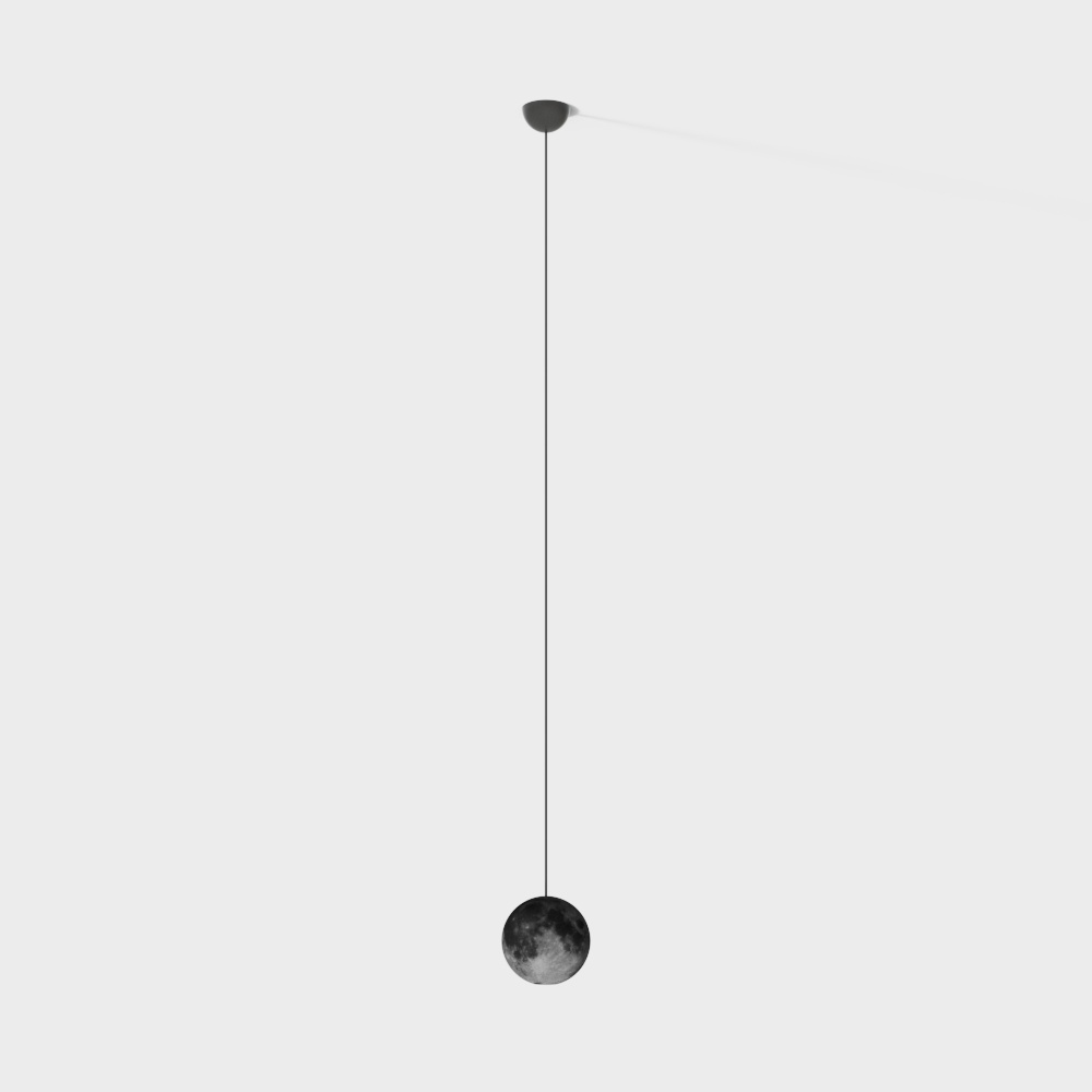 Modern Minimalist Moon Pendant Light 3D model