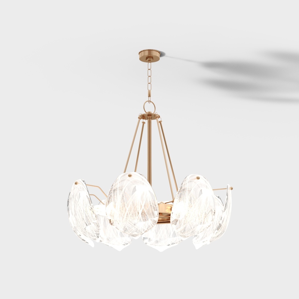 Modern gold crystal chandelier