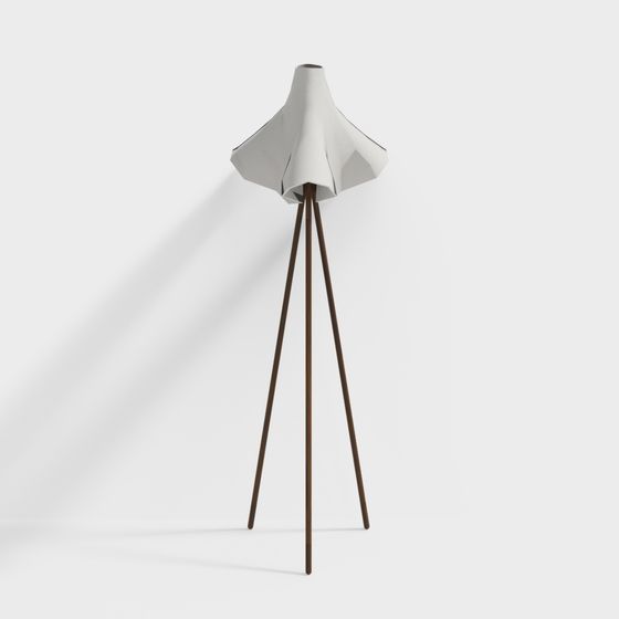 Stylish Low-Polygon Floor Lamp 3D model
