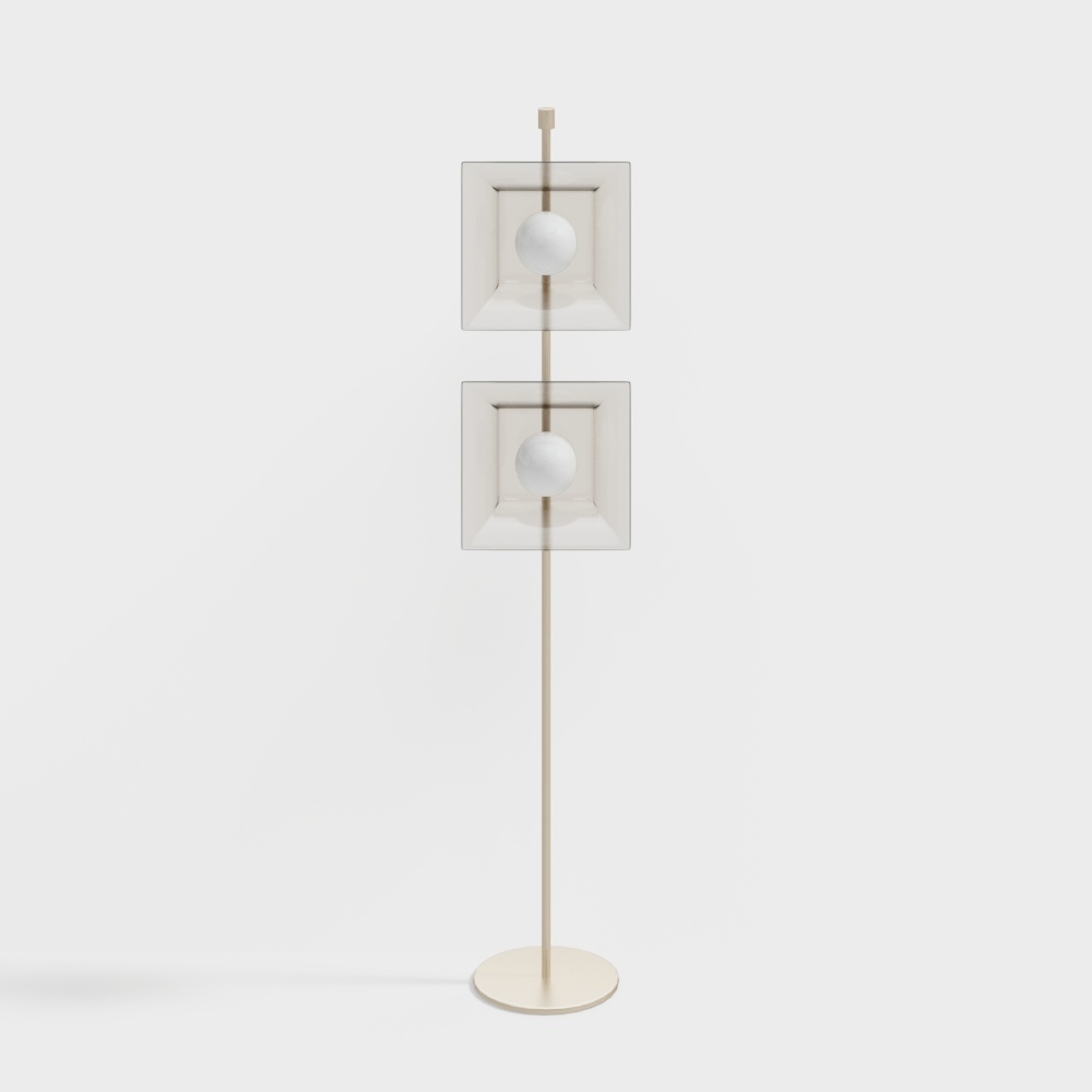 Modern square floor lamp