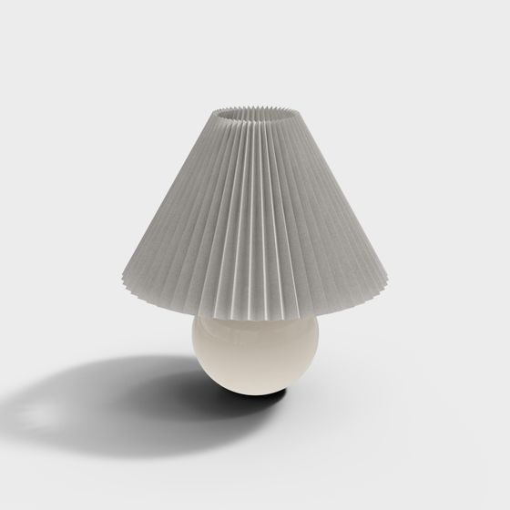 Elegant Pleated Lamp 3D model
