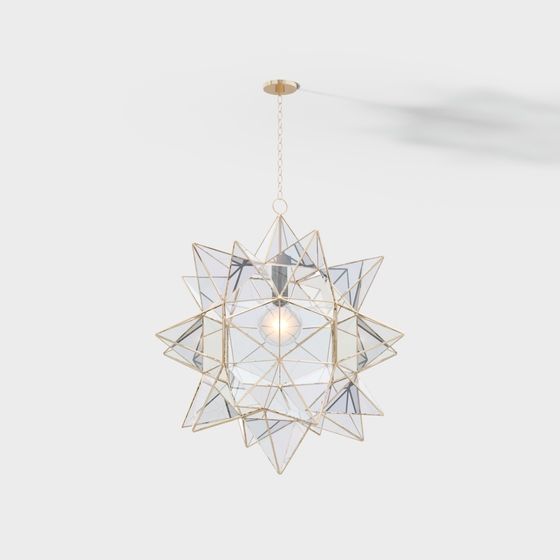 Starburst Pendant 3D model - Unique Geometric Design