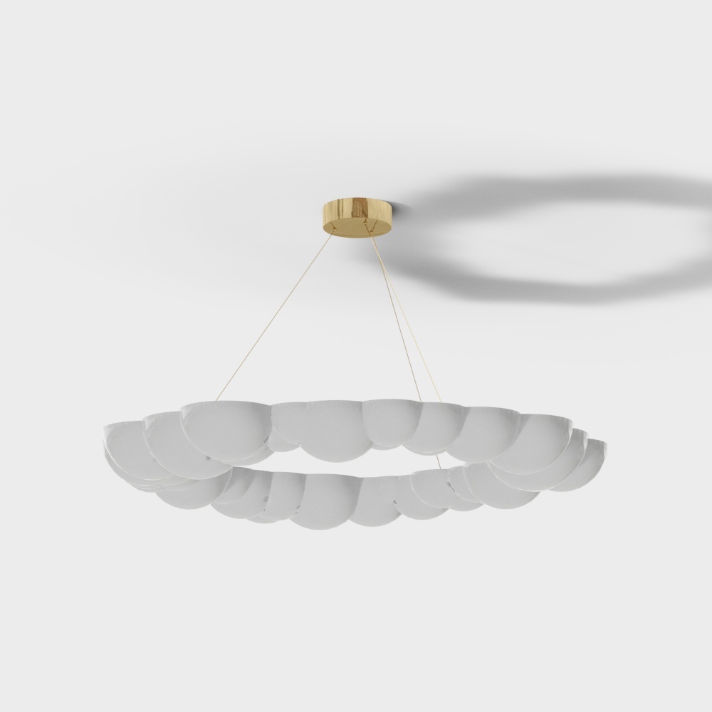 Elegant Low-Poly Chandelier 3D model