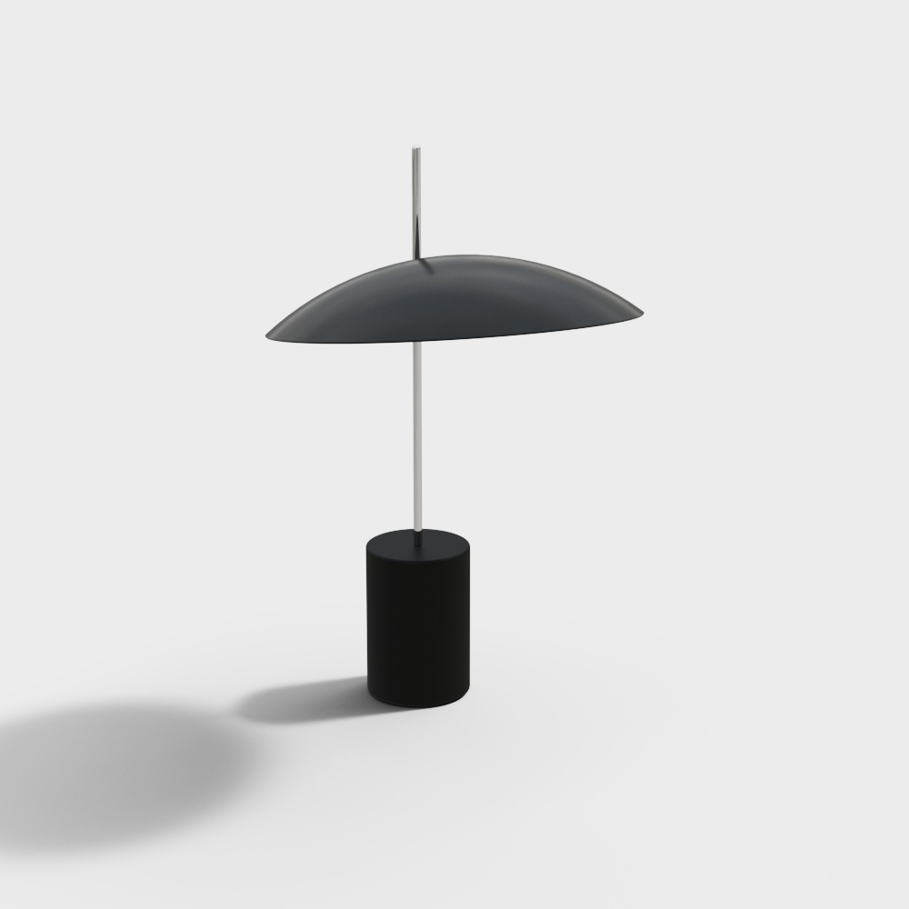 Modern Minimalist Table Lamp 3D Model – Low-Poly Lighting
