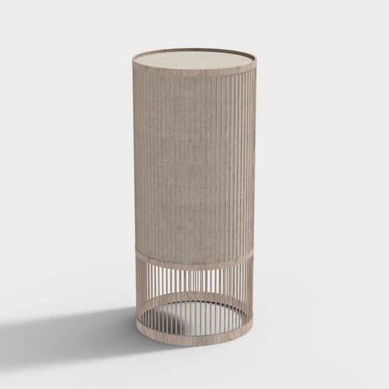 Stylish Cylindrical Side Table 3D model