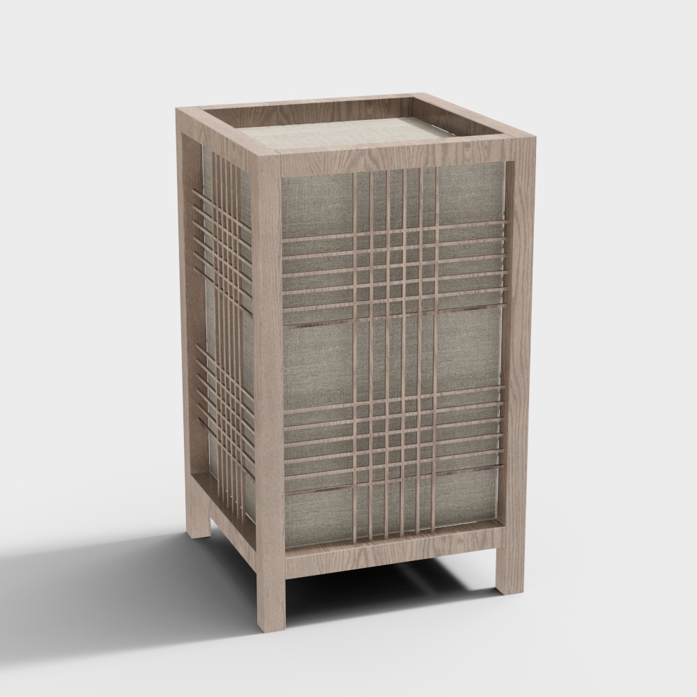 日本の正方形テーブルランプ