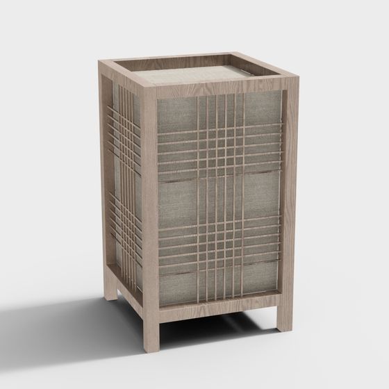 日本の正方形テーブルランプ