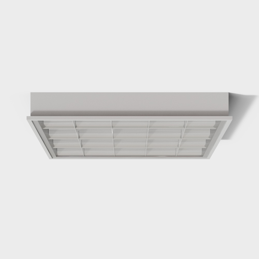 Modern square grille light bathroom heater