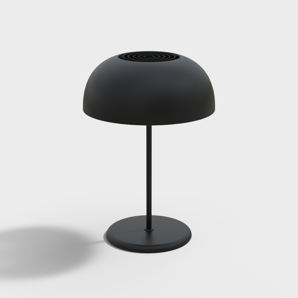 Moderne schwarze Pilz-Tischlampe