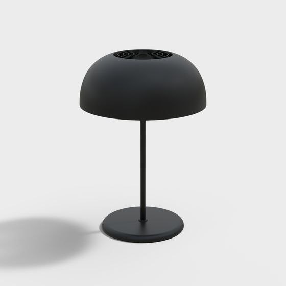 Moderne schwarze Pilz-Tischlampe