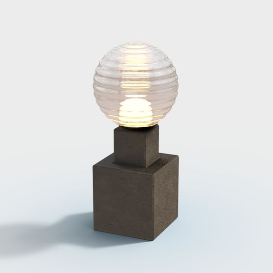 Concrete and Glass Light 3D model
