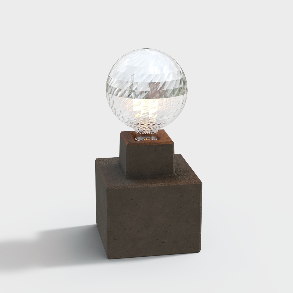 City Light 3D Model – Modern Glass Sphere Decor