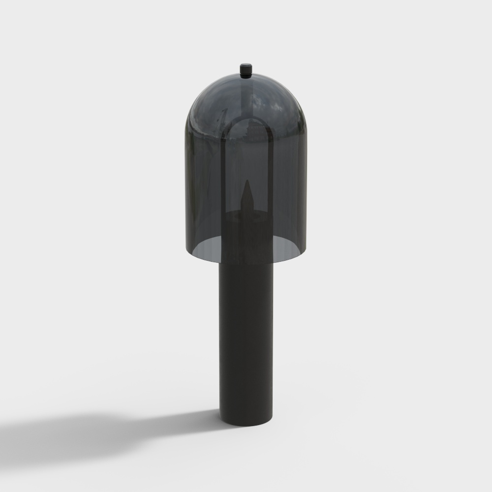 Futuristic Polyhedron Lamp 3D Model – Minimalist Tech Design