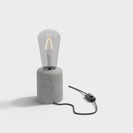 Modern Minimalist 3D Model Table Lamp