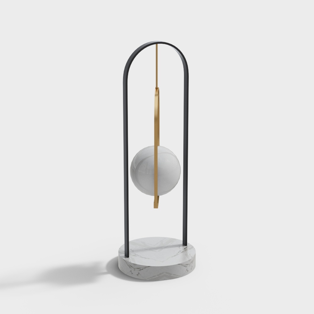 Balance Art Low Poly 3D Model – Elegant Black & Gold