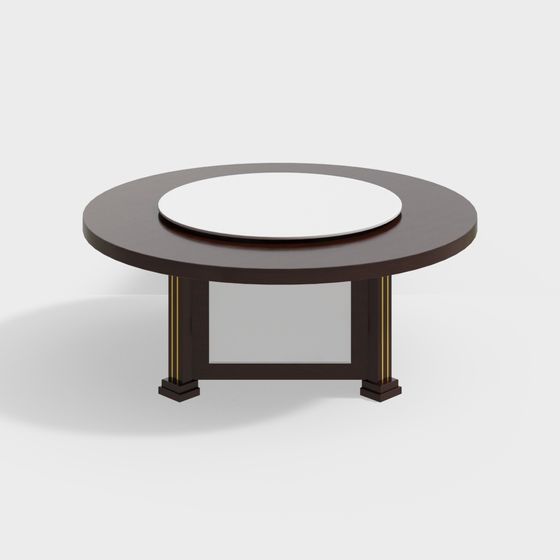 Sophisticated Round Coffee Table 3D model for Modern Spaces