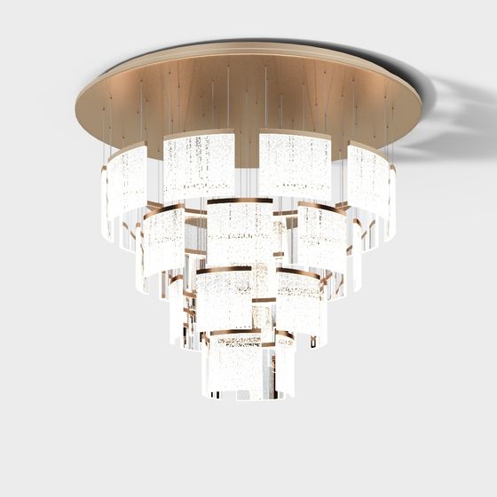 Stunning Low-Poly Chandelier 3D Model