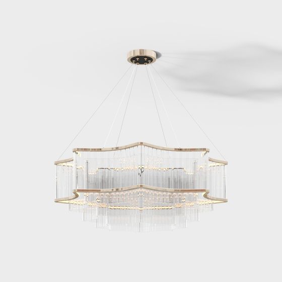 Geometric Pendant Light 3D model for Modern Interiors