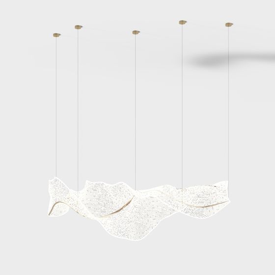 Wave Pendant Light 3D model