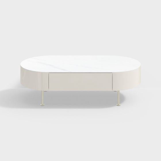 Stylish Low-Poly Round Table 3D model