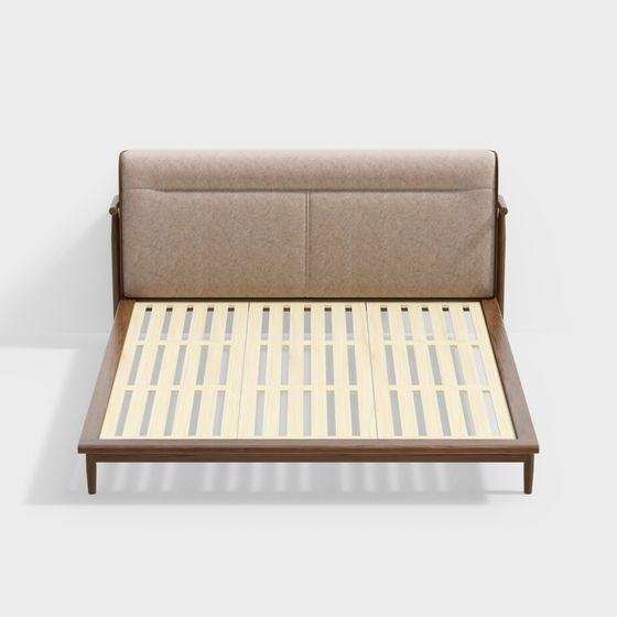 Elegant Scandinavian Bed Frame 3D model