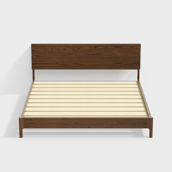 Modern Low-Poly Bed Frame 3D Model