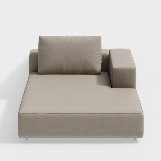 Modern Minimalist Low-Polygon Sofa 3D model