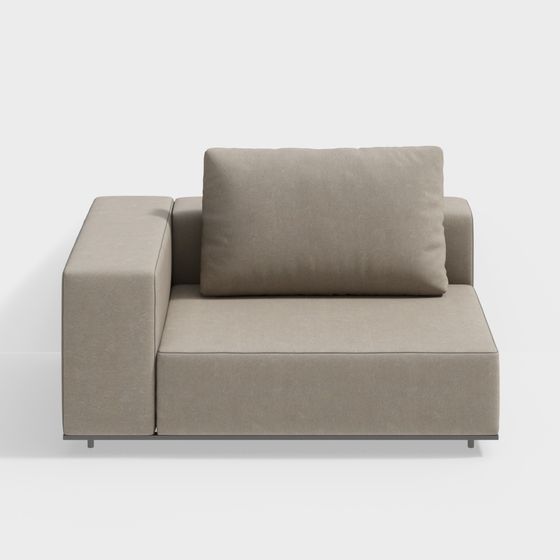 Modern Minimalist 3D Sofa Model