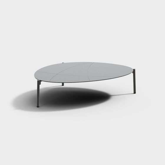 Low-Poly Round Table 3D model for Modern Aesthetics