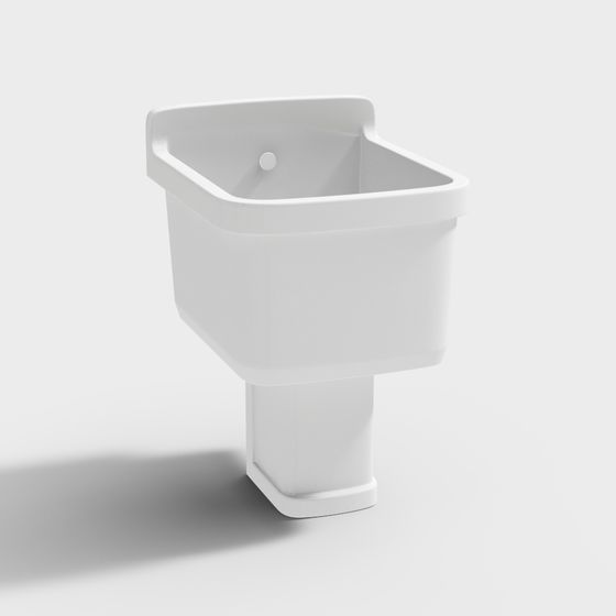 Urban Corner Sink 3D model for Modern Spaces