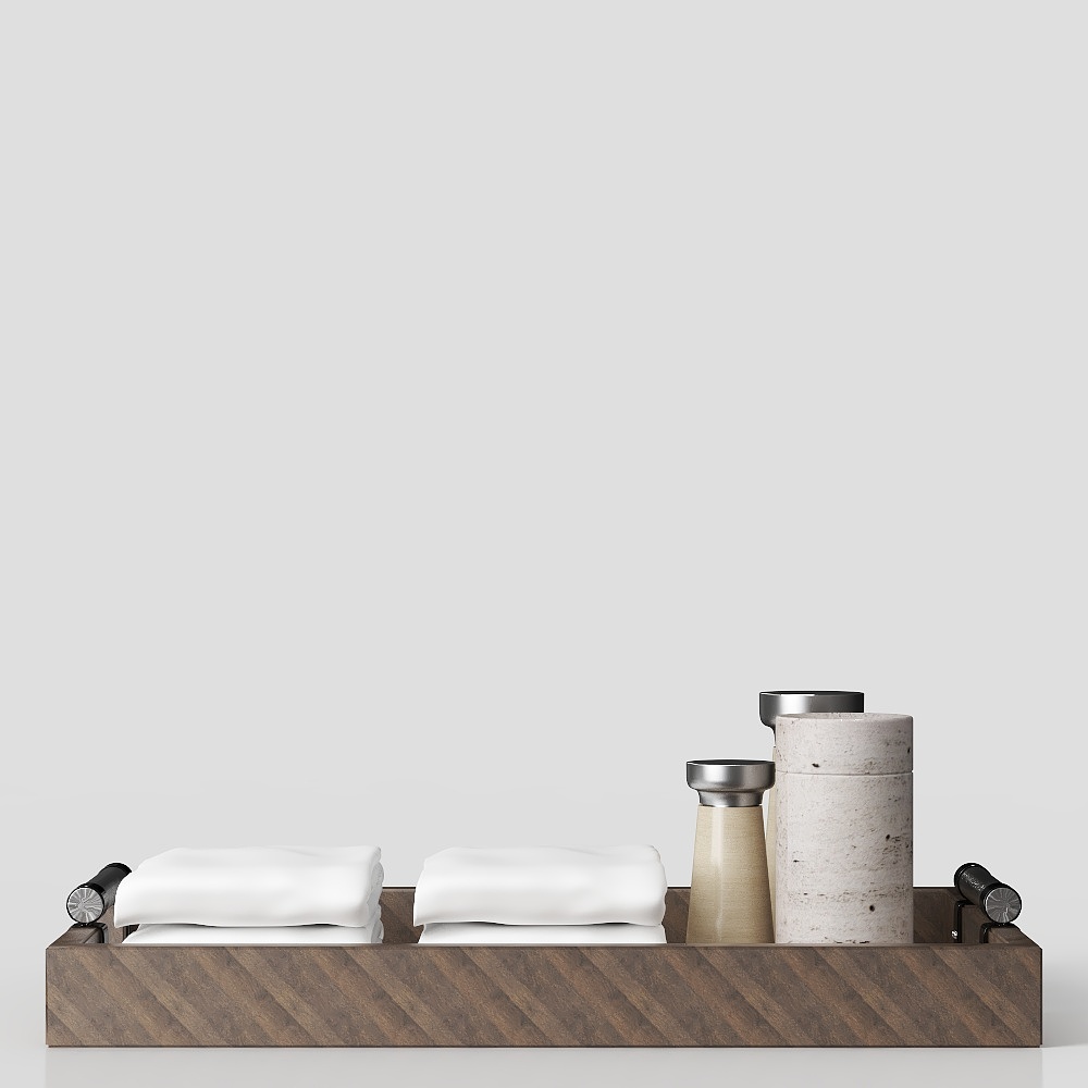 Accessoires de décoration pour plateau de salle de bains - Plateau de matériaux parfumés 6