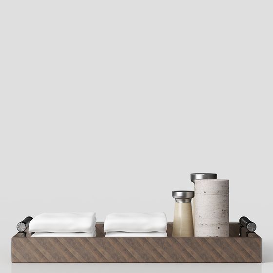 Brown Bath Accessories 3D Model