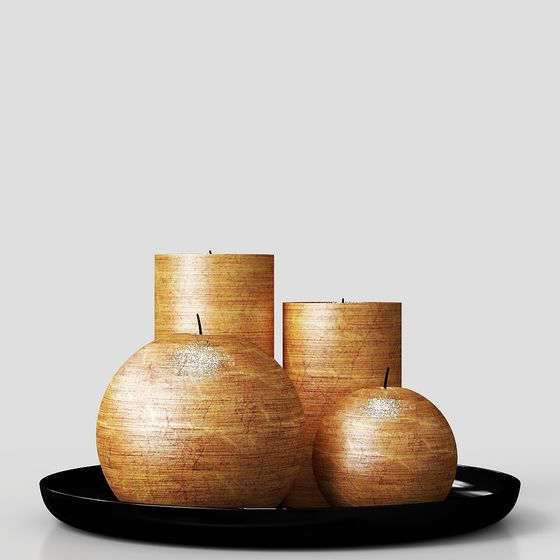 Elegant Polyhedral Candle Holders 3D model