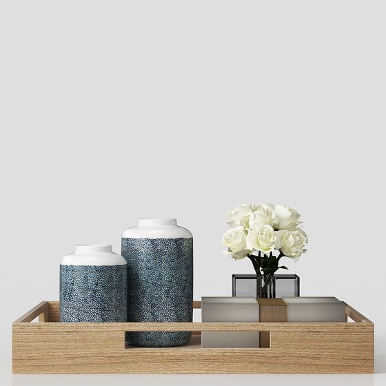 Elegant Floral Display Stand 3D model for Modern Decor